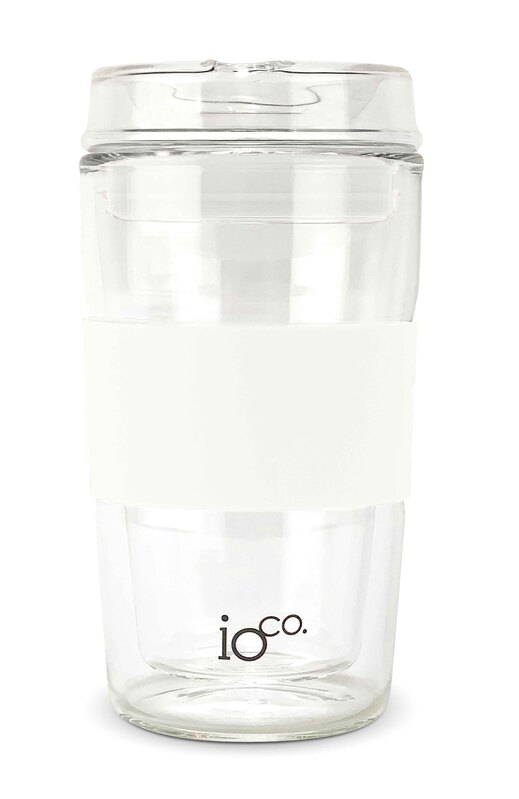 His & Hers Reusable Cup Bundle, Shasta Stainless Steel Tumbler + IOco All Glass Travel Cup, Lorikeet Living